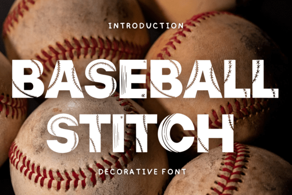 Baseball Stitch: A Sporty Decorative Font for Makers