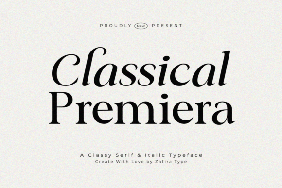 Classical Premiera: A Serif Font for Editorial Design