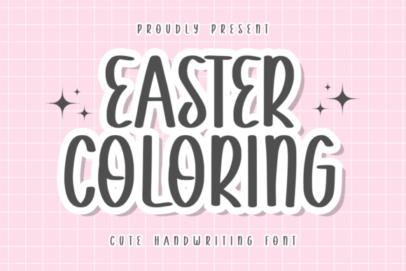 Easter Coloring: A Playful Sans Serif Font for Editorial Design