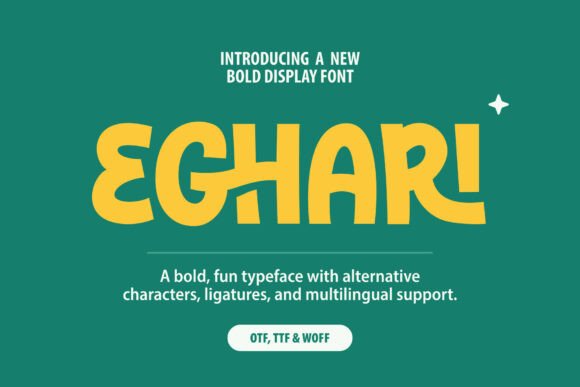 Eghari: A Bold Display Font for Editorial Impact