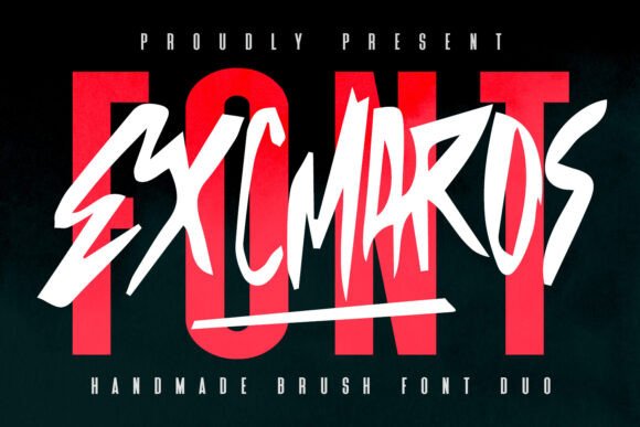 Excmaros Font: Bold Brush Type for Crafters