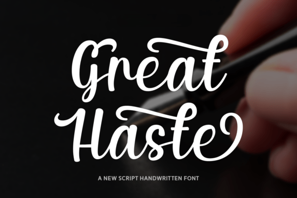 Great Haste: A Bold Script Typeface for Modern Branding
