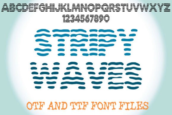Stripy Waves: A Playful Display Font for Makers