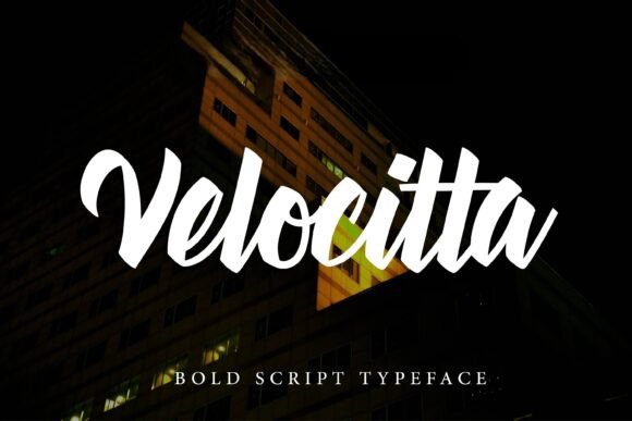 Velocitta: A Bold Script Typeface for Web Design